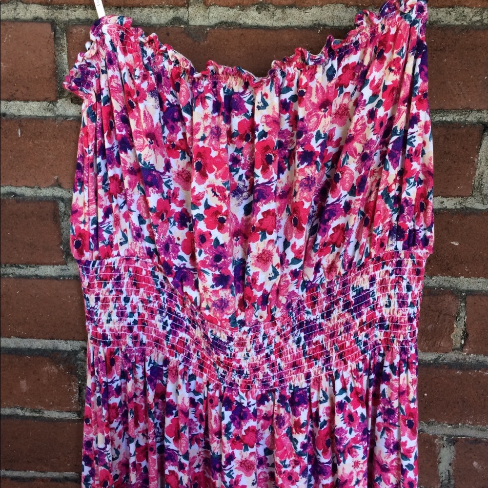Strapless Floral Maxi Dress Forever 21